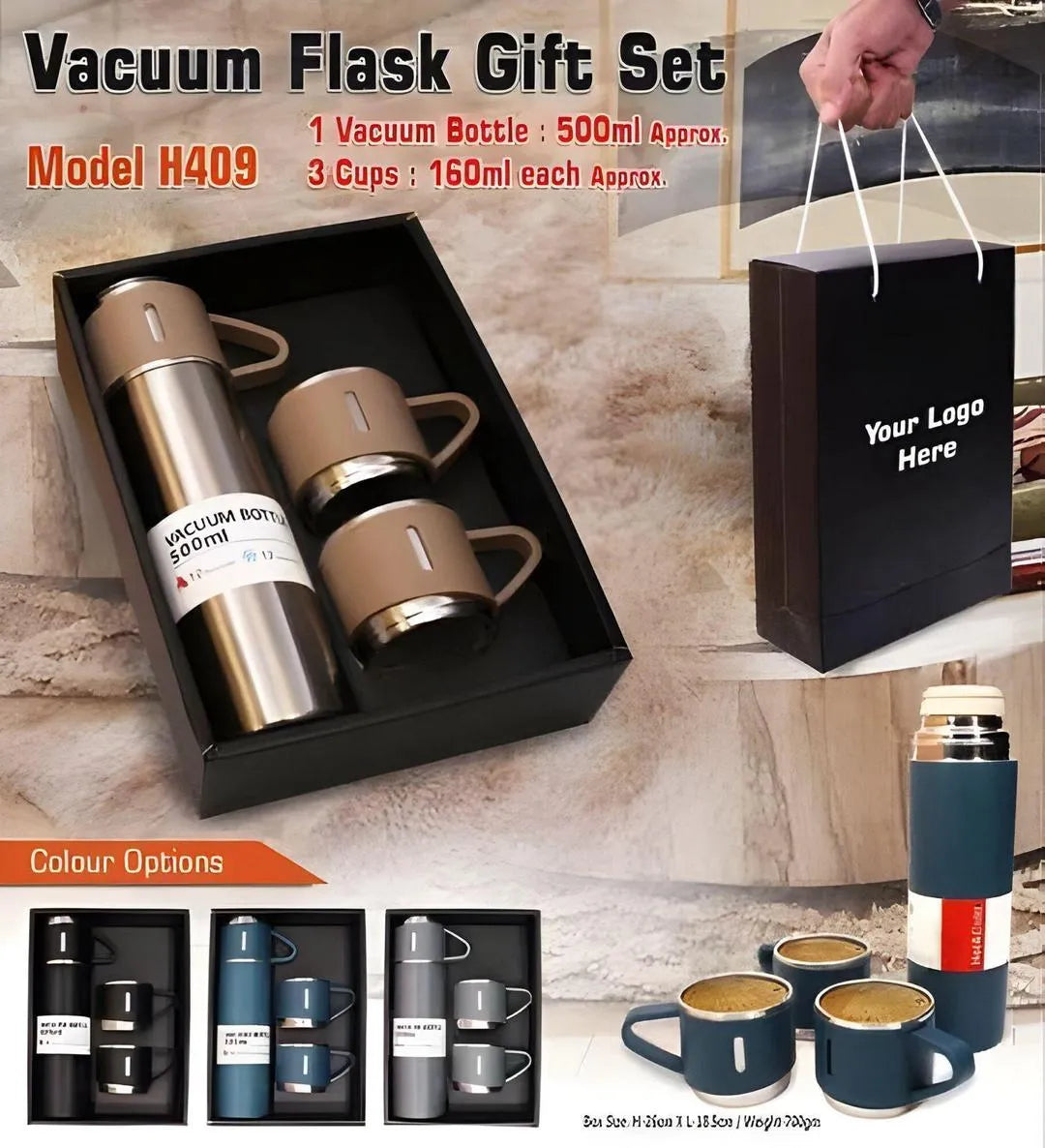 Vacuum Flask Set – Stylish & Practical Drinkware Set